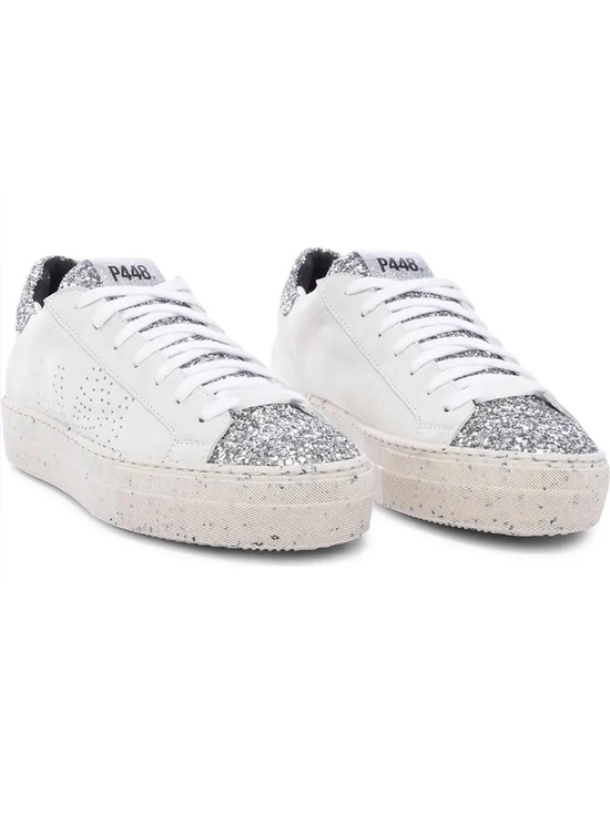 P448 Shoes - P448 Thea suede leather platform glitter sneaker new in box no lid size 11